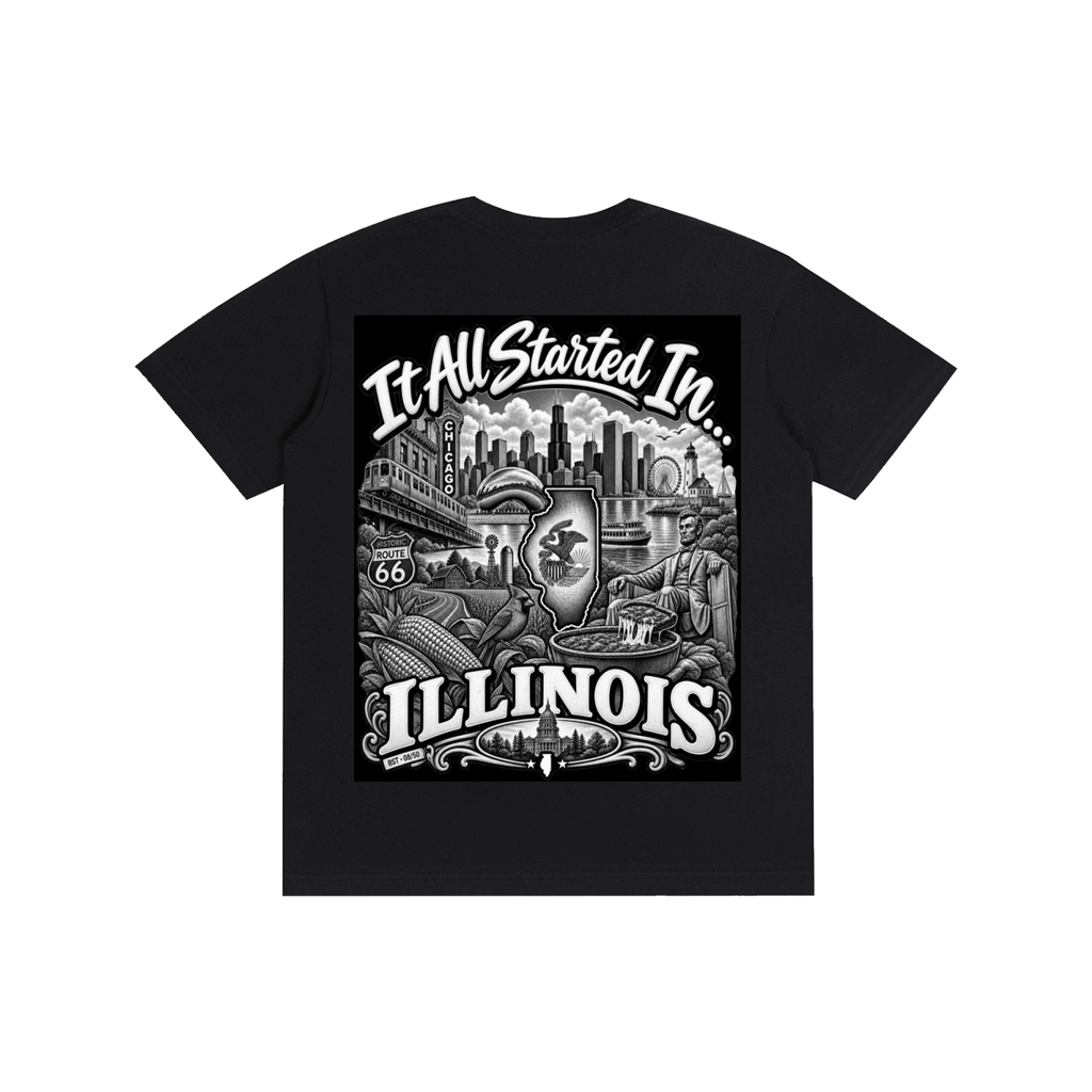 Illinois Graphic T-Shirt – IL State Pride Streetwear Tee