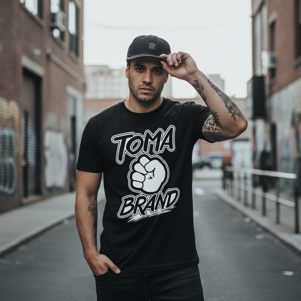 Toma Brand – Model Mockup Front View